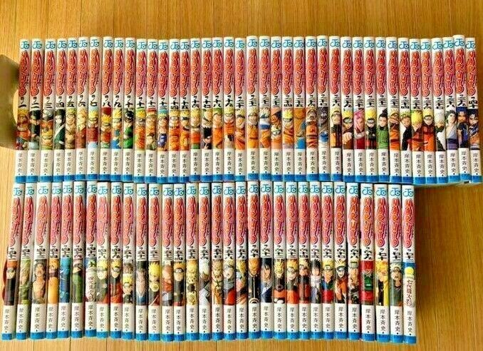 Naruto Manga 1-72 Complete Whole Series All Volumes Japanese Jump Comics  Used