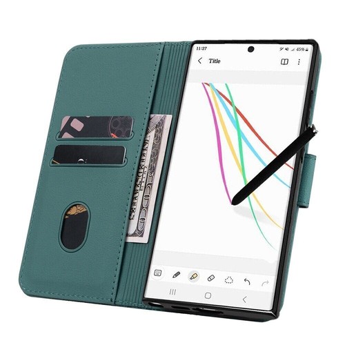 Case For Samsung Galaxy S25 S24 Ultra S23 S22 S21 S20 Leather Phone Cover Protector - Picture 41 of 54