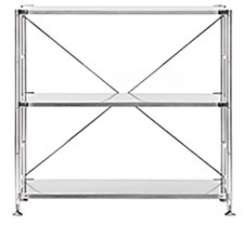MUJI Stainless Steel Unit Shelf/Stainless Steel Small 33inchｘ16inchｘ32inch