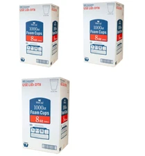 WinCup 8-Oz. Foam Cups, Styrofoam Cups Disposable 3000 ct. White SAMEDAYYSHIPP!!