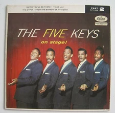 HEAR Five Keys 45 EP On Stage! part 2 Capitol EAP 2-828 EX R&B doo wop 