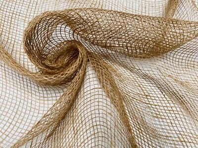 Hessian SCRIM Netting Jute Fabric Burlap Raffia Garden Net - 39" Wide - Natural