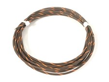 16 ga GAUGE GXL AUTOMOTIVE HIGH TEMP COPPER WIRE - 25 FT - BROWN W ORANGE STRIPE