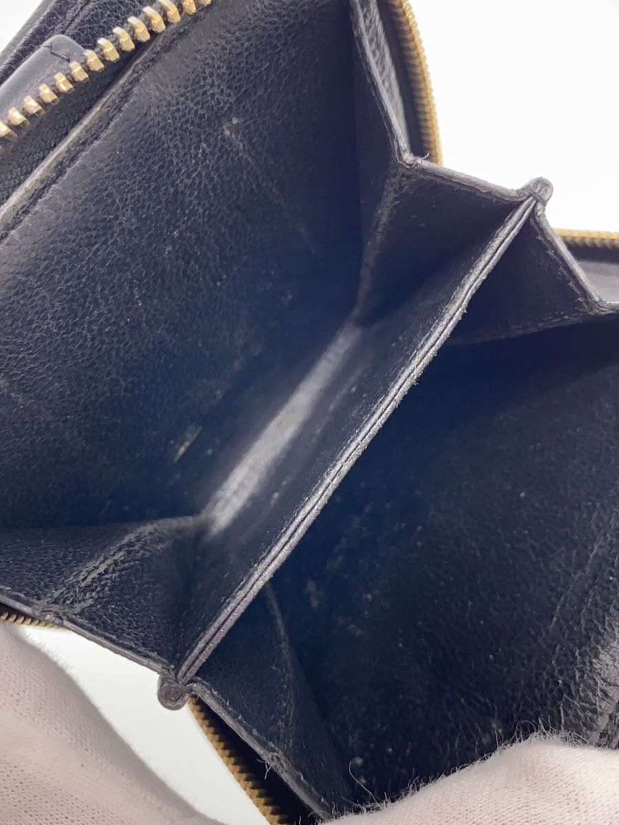 YVES SAINT LAURENT Folded Wallet Bi-fold Leather Black YVES SAINT LAURENT Folded Wallet Bi-fold Leather Black