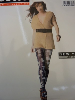 NEW YORK BY CE Strumpfhose Gr. S Farbe NACHTBLAU (graublau) 40 DEN