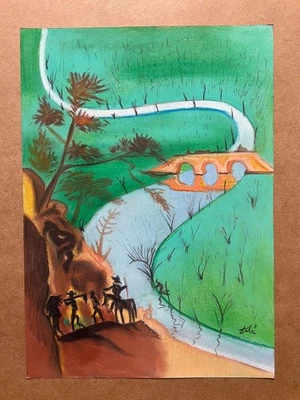 Salvador Dali Zeichnung auf Papier (Handmade) signiert und gestempelt Mischte... - Bild 1 von 4