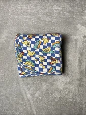 Vintage Receiving Blanket Baby Chick Running Reversible Hen Chicken Egg Checker