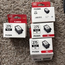 Lot Of 4 - 3 Canon 275 XL Ink Cartridges Black 1-275 EMPTY REFILL ONLY