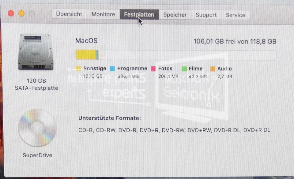 Apple MacBook Pro A1286 15,4" Intel Core I7-2675QM 4GB RAM 120GB HDD El Capitan - Bild 4 von 4