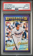 2024 Shohei Ohtani PURPLE REFRACTOR /125  WHAT IF TOPPS FINEST PSA 10 Dodgers