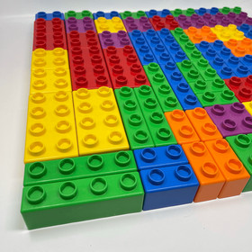 Vintage Lego Quatro Bucket Lid 73 Building Blocks Bricks Set 5357 XL Duplo 2004