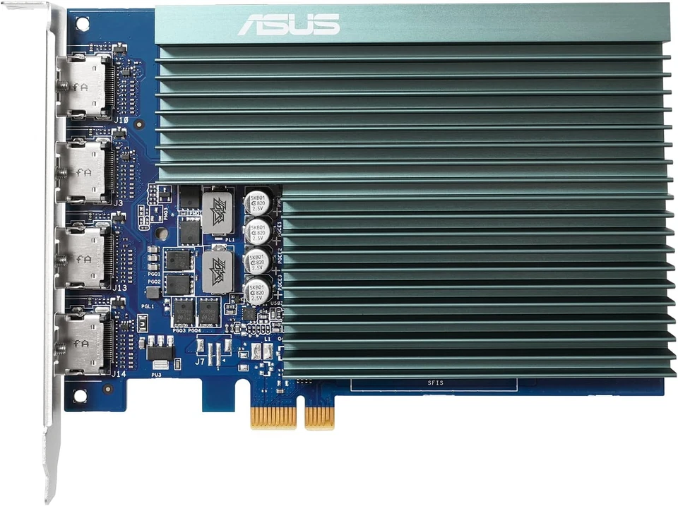 Asus Geforce GT 730 Scheda Grafica, 2 GB GDDR5, Pcie 2.0, 4 HDMI 1.4B, Opengl 4. - Immagine 2 di 4