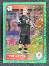 Virgil van Dijk 2024-25 Topps Merlin UCC Green Speckle Refractor Base /99 #4