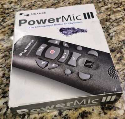 NEW OPEN BOX Nuance PowerMic III Dragon MEDICAL Dictaphone Microphone 0P0WM3N9
