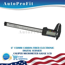 Micrometer Gauge 6" 150mm Carbon Fiber Electronic Digital Vernier Caliper LCD