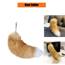 Fox Fur Tail Keychain Tassel Handbag Charm Cosplay Accessory Alpertie