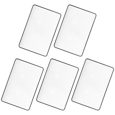 5 Pcs Craft Sewing Magnifier Sheet Optical Plastic Lens Bookmark