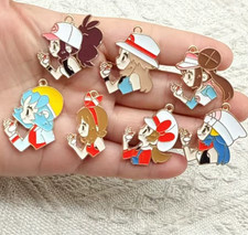 Lot 70 PCS cartoon Enamel Charms Metal Pendants DIY Earring Jewelry