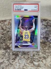 2024 Prizm LeBron James Silver Prizm PSA 9 Chalk Toss Iconic Card #130 LA LAKERS