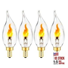Flickering Light Bulbs E12 Candelabra LED Fire Effect Flicker Flame, LED 1 Mode