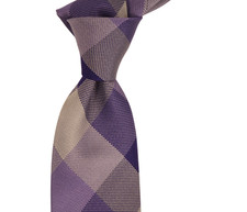  330 NWT TOM FORD Woven Blue  Gray Check Silk Neck Tie Italy 3.4W