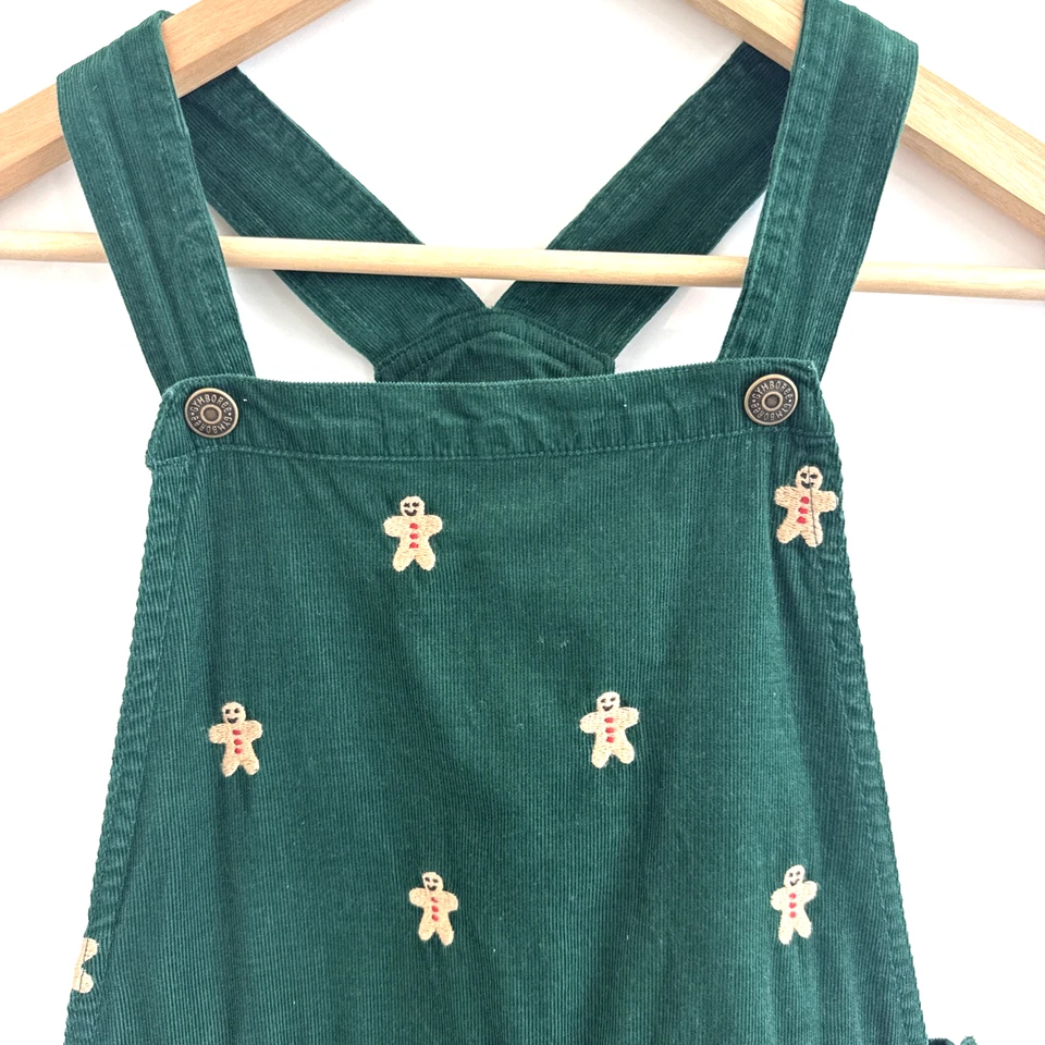 Vestido Jersey Gymboree Pan de Jengibre Niñas Talla 12 Verde Pana Vacaciones Navidad Foto 2 de 4