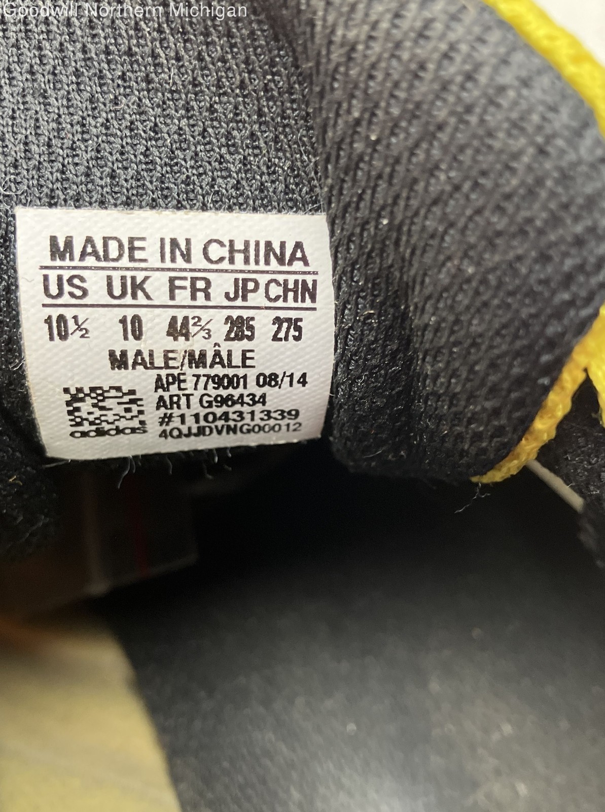 adidas Yellow/Black Solid Athletic Weightlifting … - image 5