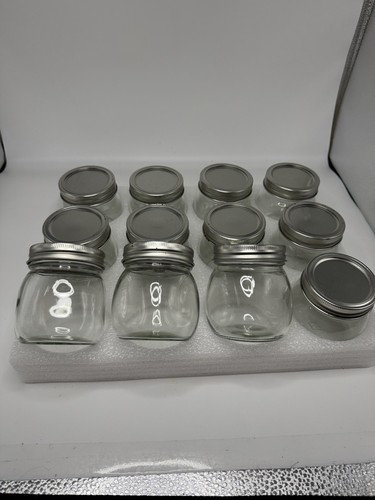 12er Pack Einmachgläser mit breiter Öffnung 10 Unzen Glas Einmachen mit luftdichten Deckeln und Bändern