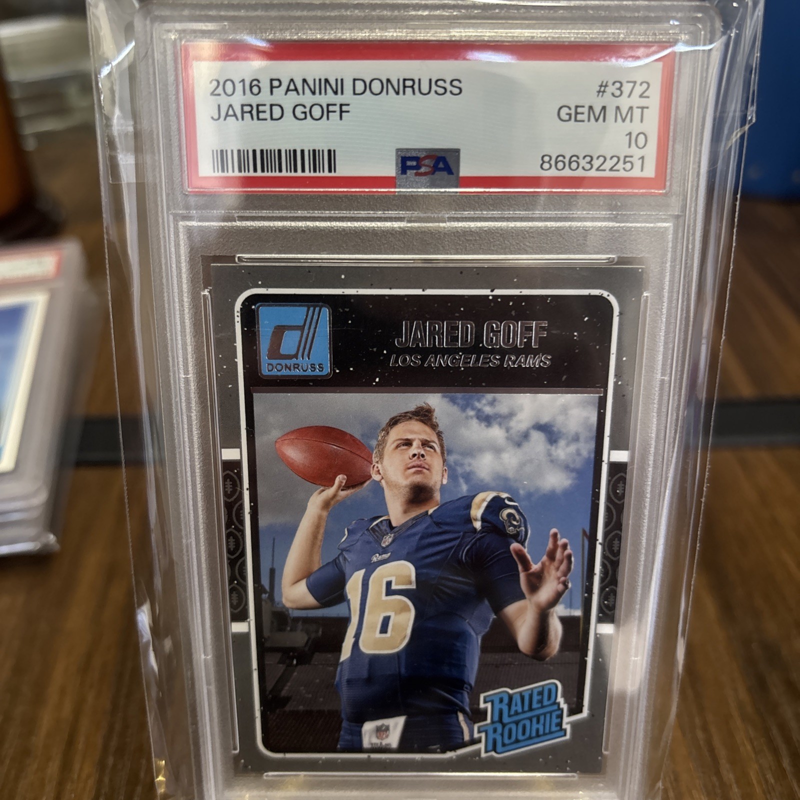 2016 Panini Donruss Optic Jared Goff Rated Rookie Card #172 PSA 10 GEM MINT