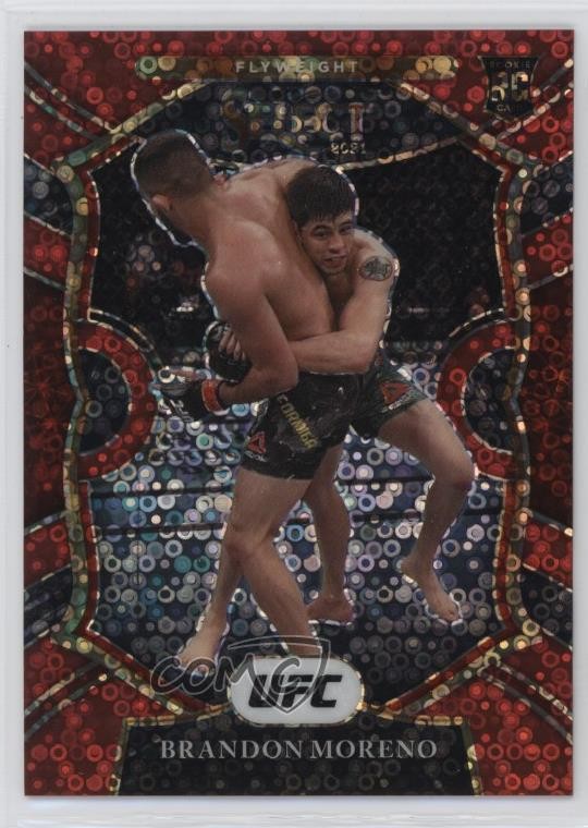 2021 Panini Select UFC Concourse Red Disco Prizm 17/199 Brandon Moreno #96 2q0