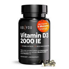 VALYOU Vitamin D3 2.000 IE · 120 Kapseln je 50 μg · 30 g (1er Pack)