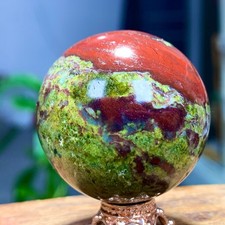 72G Natural Dragón Sangre Piedra Cuarzo Esfera Cristal Bola Reiki Curación