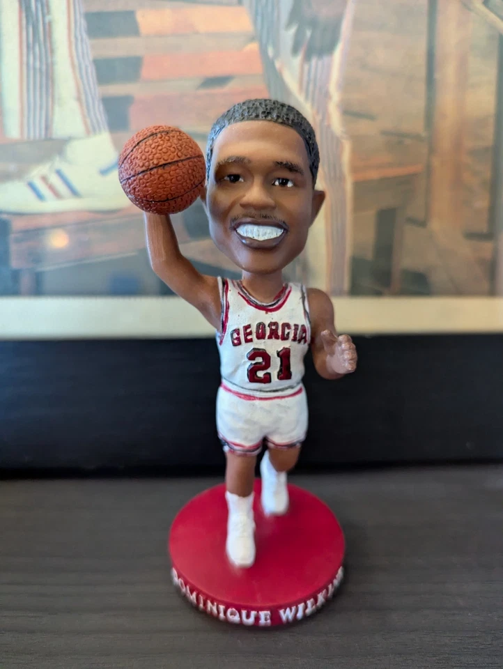 Dominique Wilkins Georgia Bulldogs UGA Basketball Mini Bobblehead Atlanta Hawks - Image 2 of 4
