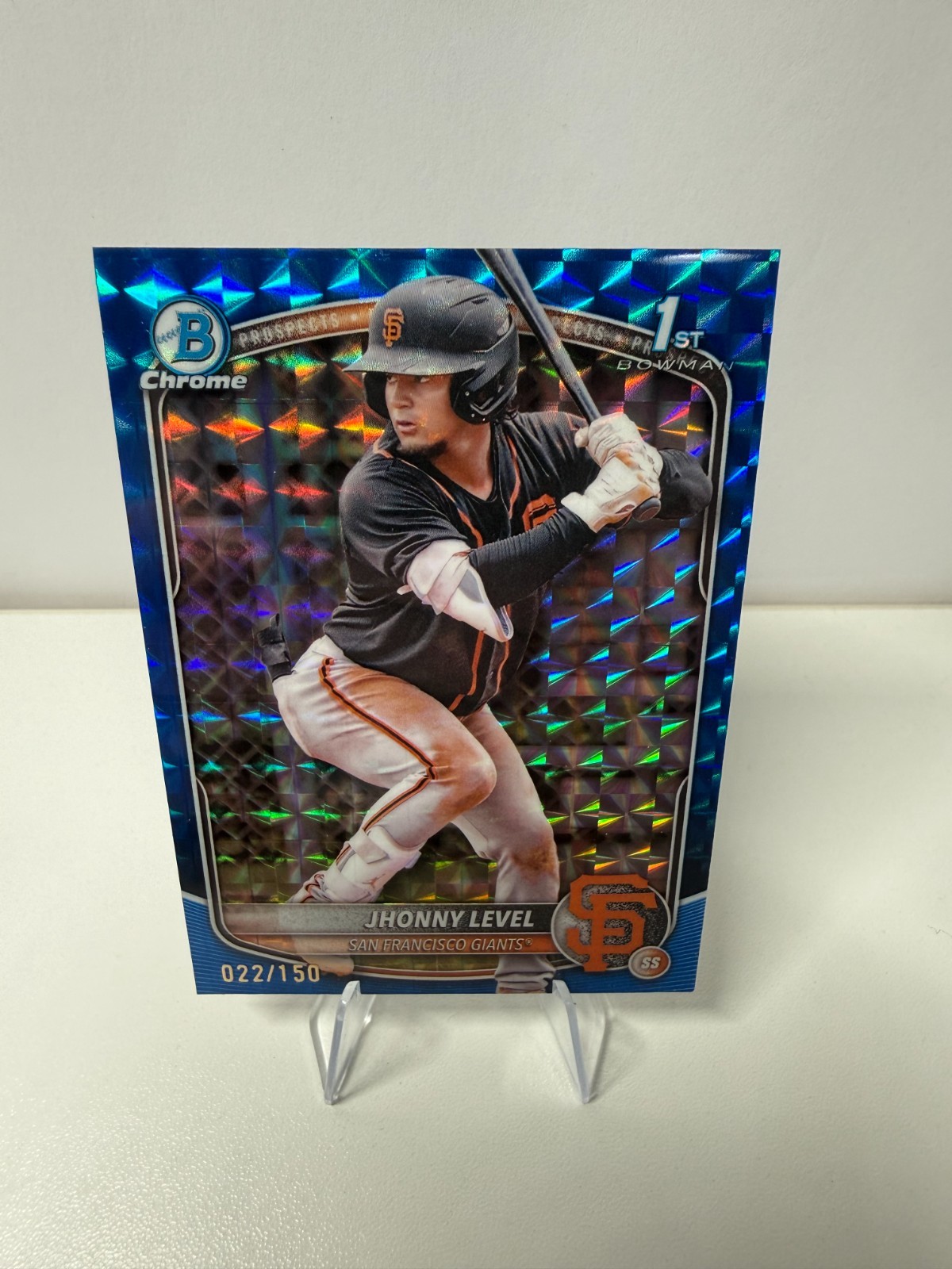 Jhonny Level 2025 Bowman Chrome 1st Blue Geometric Refractor /150 #BCP-147