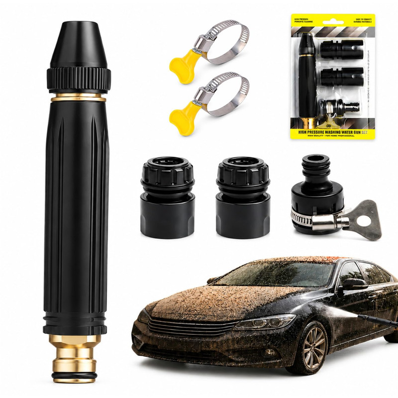 Soglude Heavy Duty Adjustable Twist Hose Nozzle Jet Sweeper Nozzle - 2026