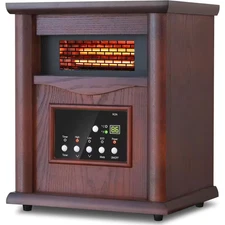1500W Electric Infrared Radiant Cabinet Space Heater for Indoor Use with Remote