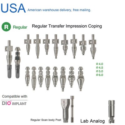 US Dental lab Analog Transfer Impression Coping Open Closed Tray For DIO UF II-R