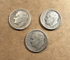 1948 P-D-S Roosevelt Dimes - 90% Silver - Circulated Lot (3)