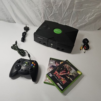Original Xbox Konsole Bundle Offizieller Duke Controller 2 Spiele Getestet Funktioniert