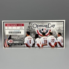 APR 5, 2012 CINCINNATI REDS OPENING DAY TICKET VS MIAMI MARLINS JAY BRUCE HR