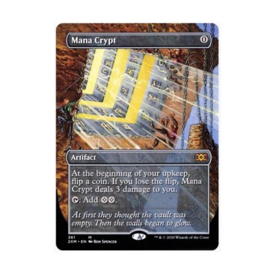 WOTC MtG Double Masters Mana Crypt (Borderless) (MR) (Foil) NM