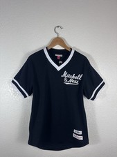 Mitchell & Ness 1904 Mesh Baseball Jersey Shirt Black White Size Small NWT