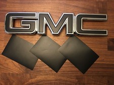 07-17 Gmc Sierra Yukon Matte Black Front Grill Rear Emblem Overlay Kit Decal