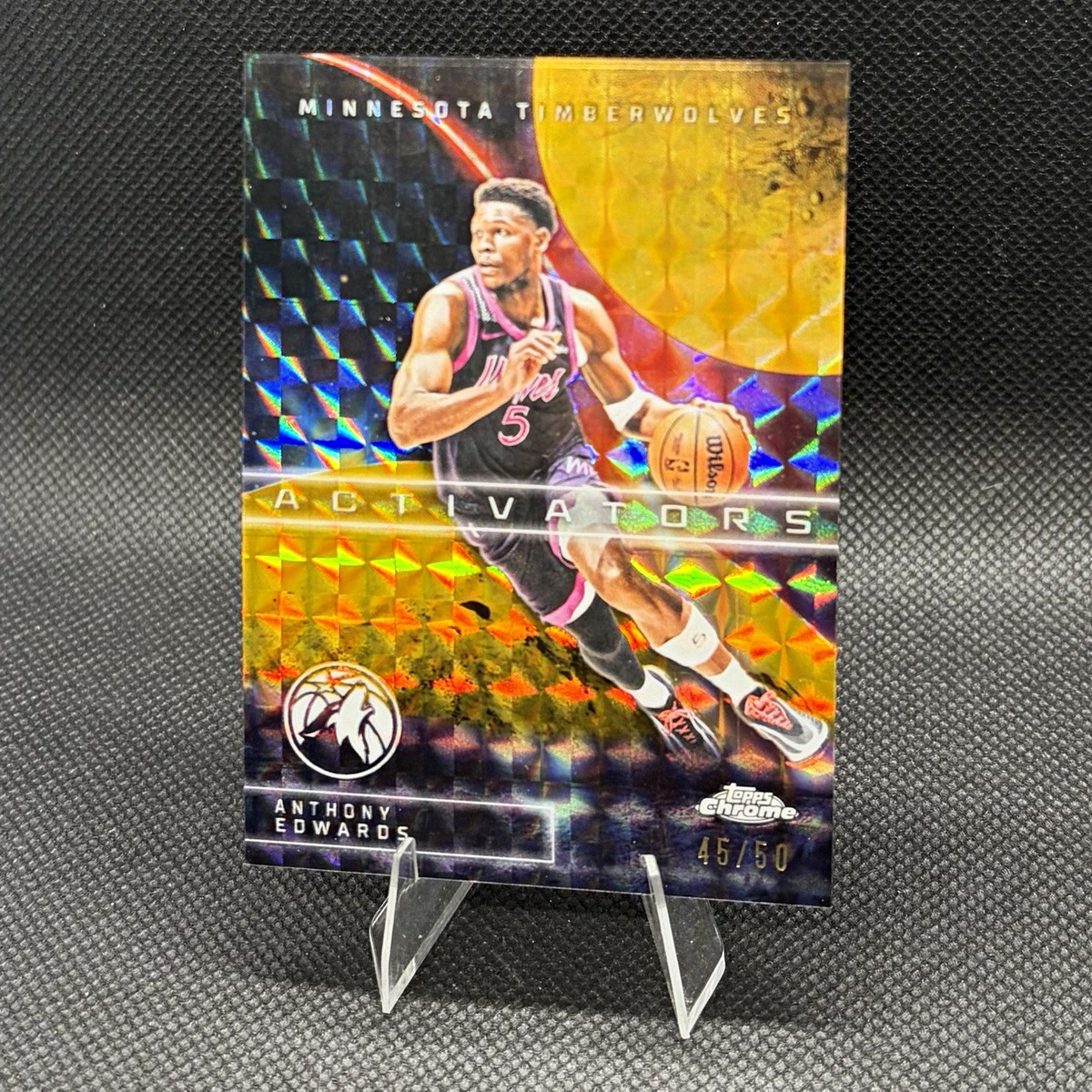 2026 Topps Chrome Update Anthony Edwards Gold Geometric Activators /50 See Desc