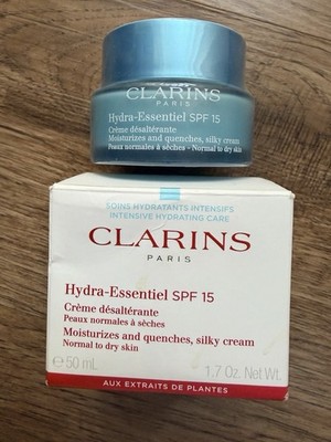 Clarins Hydra-Essentiel Silky Cream SPF 15 Normal to Dry Skin 1.7 oz / 50 ml NIB