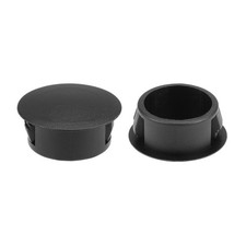 50 Pcs 20mm Snap in Locking Hole Tube Flush Type Panel Plugs Hole Plugs Black