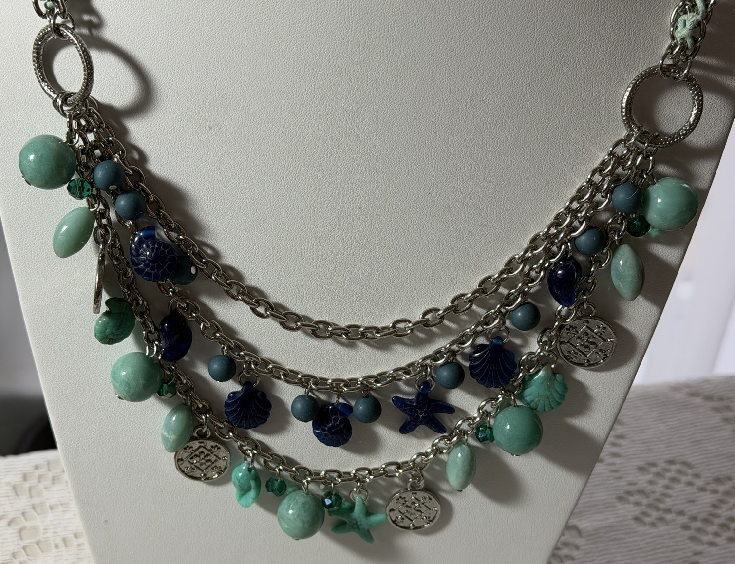 Multi-Strand Boho-Style Statement Necklace & Earr… - image 5