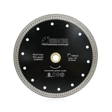 Diamond Cutting Disc 7-Inch Mesh Turbo Saw Blade Porcelain Cutter for Granite...