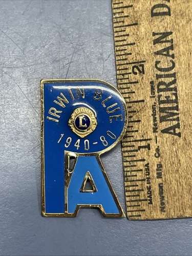 Vintage 1942 - 1980 Irwin Blue Pa Lions Club Pin  - 第 1/2 張圖片