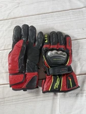 Leki World Cup Racing Titanium Trigger S Leather Gloves Black/Red  Size 10.5